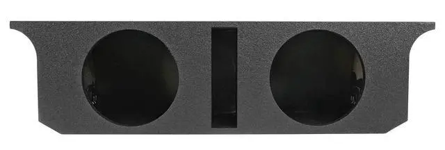Alt view image 2 of 7 - REC112 Dual 10" Subwoofer Box for 2007-2016 Jeep Wrangler 4-Door | Sealed MDF Enclosure, 1.6 Cu Ft per Sub, 39 Hz Tuning, Gold-Plated Terminals, Charcoal Carpet, Pre-Wired, Behind Rear Seat