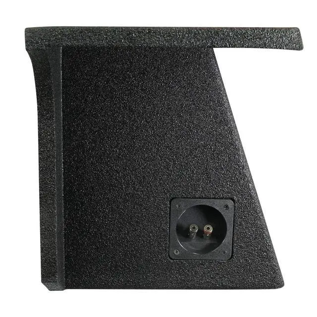 Alt view image 6 of 7 - REC112 Dual 10" Subwoofer Box for 2007-2016 Jeep Wrangler 4-Door | Sealed MDF Enclosure, 1.6 Cu Ft per Sub, 39 Hz Tuning, Gold-Plated Terminals, Charcoal Carpet, Pre-Wired, Behind Rear Seat