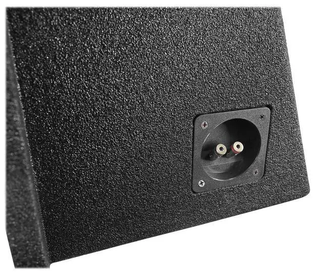 Alt view image 7 of 7 - REC112 Dual 10" Subwoofer Box for 2007-2016 Jeep Wrangler 4-Door | Sealed MDF Enclosure, 1.6 Cu Ft per Sub, 39 Hz Tuning, Gold-Plated Terminals, Charcoal Carpet, Pre-Wired, Behind Rear Seat