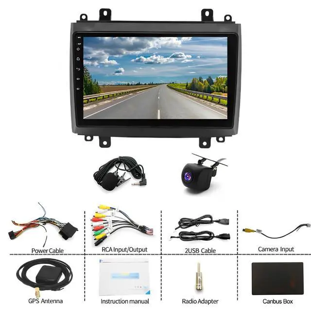Alt view image 7 of 7 - 10" Android 13 Car Stereo for Cadillac CTS 2003-2007, for SRX 2004-2008 Touch Screen 2 Din Car Radio Receiver w/Wireless Carplay Android Auto GPS Navigation WiFi AHD SWC BT Backup Camera Mic, 2+32G