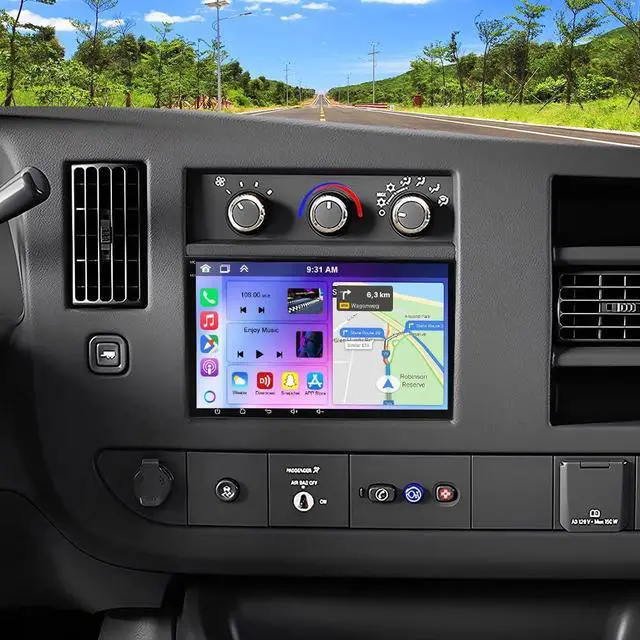 Main image of 8 Inch Android 14 Car Stereo for Chevy Express 2500 3500 4500 2008-2024 with Wireless CarPlay Android Auto, 4G+64G Touchscreen Double Din Car Radio with Bluetooth GPS WiFi FM RDS SWC Backup Camera