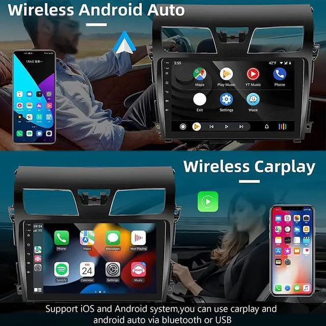 Alt view image 4 of 7 - 10" Car Stereo for Nissan Altima 2013-2015 Double Din Android 14 Car Radio | Head Unit with Carplay Android Auto 2+64G Bluetooth Navi SWC Split Screen Touch Screen GPS WiFi FM Backup Camera