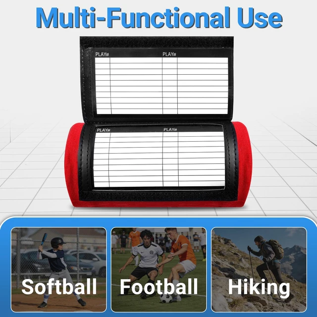 Alt view image 5 of 7 - Multicolor Football Play Wristband,Youth and Adult Softball Wristbands for Signs, Football Quarterback Play Wristbands with 3 Compartments