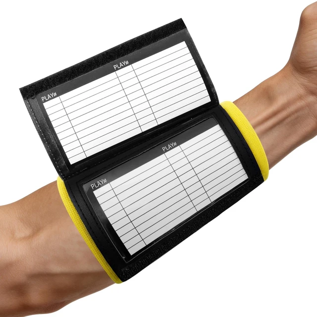Alt view image 7 of 7 - Multicolor Football Play Wristband,Youth and Adult Softball Wristbands for Signs, Football Quarterback Play Wristbands with 3 Compartments