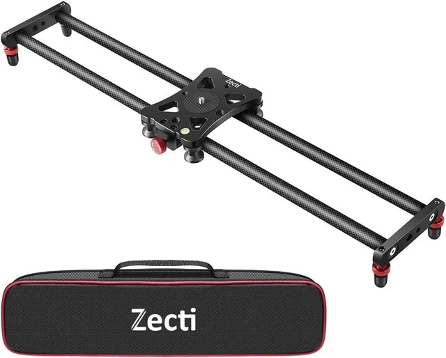 Main image of Camera Slider 24"/60 cm Adjustable Carbon Fiber Camera Dolly Track Video Stabilizer Rail Slider Mount for Camera DSLR Video Movie Photography Camcorder Stabili & Phone, Black