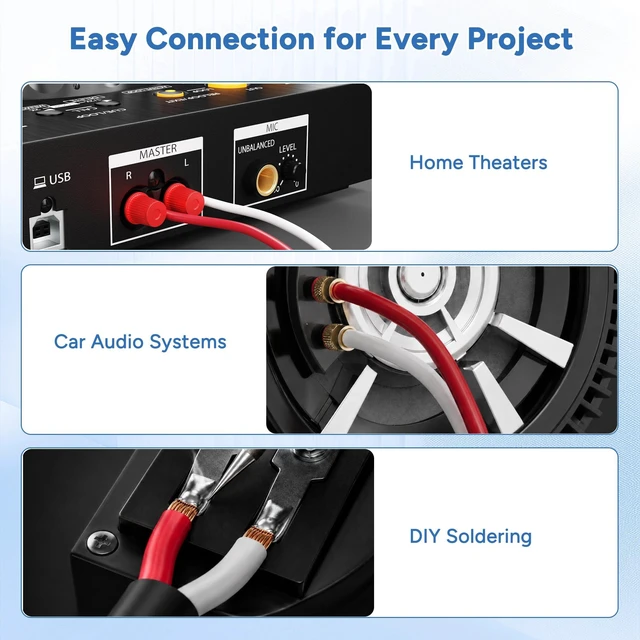 Alt view image 6 of 7 - 14 Gauge 2 Conductor Speaker Wire 250 Ft Easy-Pull Box, 14 AWG CCA CL2 Low Voltage Parallel DC Hookup Alarm Cable, Outdoor UV Resistant in-Wall for LED Security Systems Home Theater Car Audio-Black