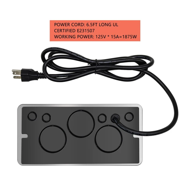 Alt view image 2 of 7 - Pop up Outlet; Power Strip; Embedded countertop Outlet; 4 Power Outlets with USB-C PD 20W Fast Charging 16AWG Power Cord; Suitable for Office, Conference, Home, Book Rooms -Silver