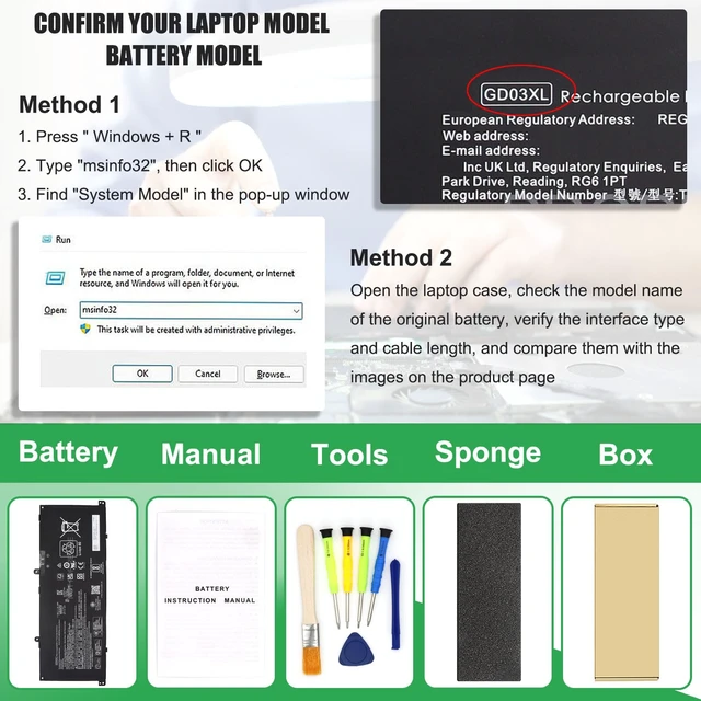 Alt view image 4 of 7 - GD03XL N66215-005 Battery Replacement for HP Envy x360 14 2-in-1 For 14-fa0000 EliteBook Ultra G1q OmniBook X 14 Series Notebook, GD03059XL N66000-1E1 N66000-AC1, 11.58V 59.16Wh 4854mAh
