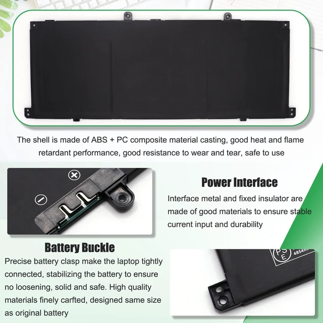 Alt view image 6 of 7 - GD03XL N66215-005 Battery Replacement for HP Envy x360 14 2-in-1 For 14-fa0000 EliteBook Ultra G1q OmniBook X 14 Series Notebook, GD03059XL N66000-1E1 N66000-AC1, 11.58V 59.16Wh 4854mAh