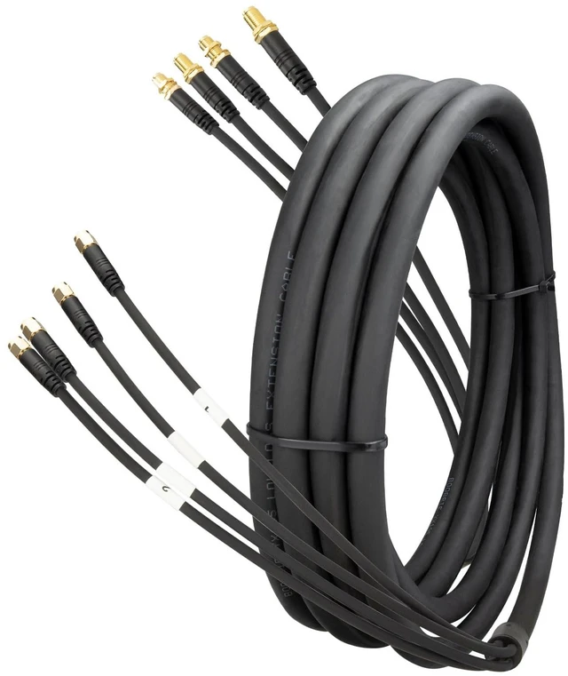 Main image of Upgraded Quad 200 SMA Extension Cable 20FT SMA Male to SMA Female Coaxial Cable Ultra Low Loss for 5G/4G Routers & Gateways (T-Mobile, Verizon, AT&T) SMA 4-in-1