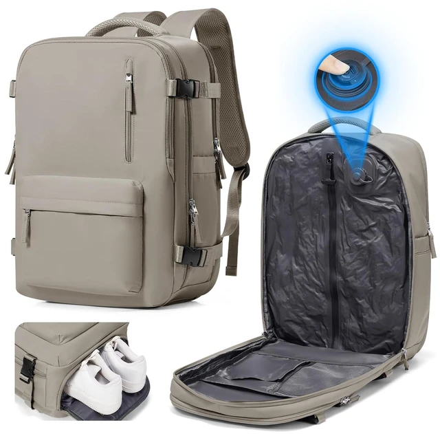 Main image of Vacuum Seal Travel Backpack Built-in Pump,Air Compression System Vacuum Vacpack Travel Bag for Women Men Carry On Suitcase Luggage Laptop Airlines Approved Daypack Space Saver Bags Grey Brown