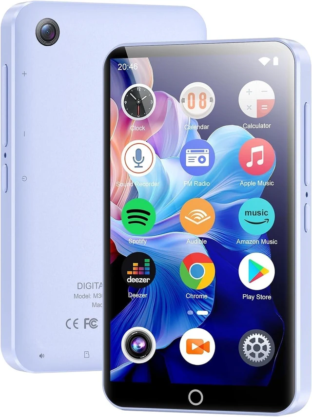 Main image of 80GB MP3 Player with BluetoothWiFi, 4.0'' IPS Touch Screen MP4 Players, Android Music Player Built-in Camera, Speaker, Support Spotify, Music, Deezer, Audible, FM Radio, Expandable Up to 1TB
