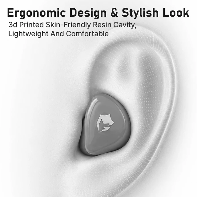 Alt view image 3 of 7 - G20 PRO IEM Gaming Earbuds Type-C in-Ear Monitor with EQ Adjustment 10mm LCP+PU Composite Diaphragm with Dual Mic, 384kHz/32bit DAC, 0.78mm 2-Pin Detachable Cable for Music Gaming