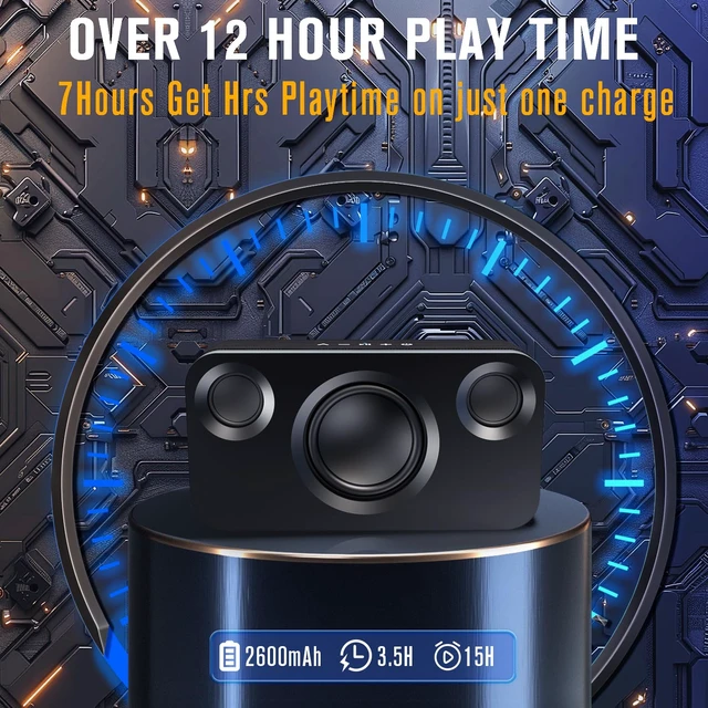 Alt view image 2 of 7 - Bluetooth Speaker, 40W, Portable Wireless, BT 5.3, AUX, TF Card 40W Peak Power, BT 5.3, Portable Wireless Design, AUX/TF Card, Metal Finish, Deep Bass, Sync 100 Speakers