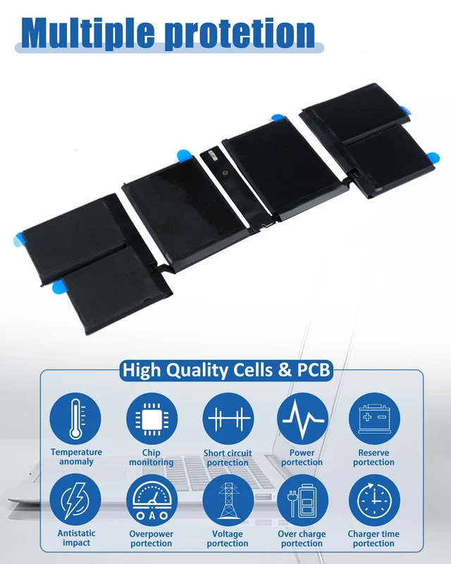 Alt view image 6 of 7 - A2485 A2527 Battery for MacBook Pro 16 inch (Late 2021) A2485 EMC3651 A2485 Battery for - MK183LL/A MK193LL/A MK1A3LL/A MK1E3LL/A MK1F3LL/A MK1H3LL/A Series (11.45V 99.6Wh 8693mAh)
