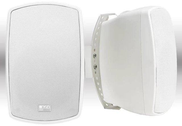 Main image of AP490 4" Outdoor Patio Speaker Pair, 60W RMS and 70V, IPX6 Weather Resistant, Full Motion Bracket, White
