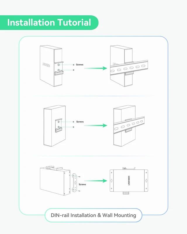 Alt view image 5 of 7 - Industrial Gigabit PoE++ Splitter, 90W 802.3bt to 5/9/12/24V DC Dual Output BT PoE & DC Din Rail Mounting for PTZ Camera, Access Control Systems