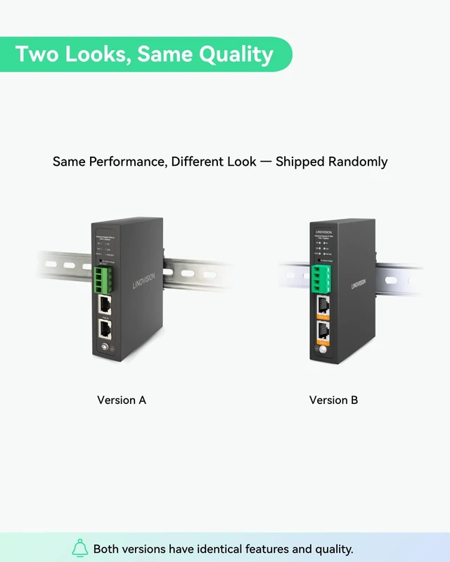 Alt view image 7 of 7 - Industrial Gigabit PoE++ Splitter, 90W 802.3bt to 5/9/12/24V DC Dual Output BT PoE & DC Din Rail Mounting for PTZ Camera, Access Control Systems