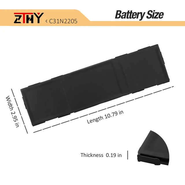 Alt view image 7 of 7 - C31N2205 Battery Replacement for Asus Chromebook CX34 Flip CX3401 CX3401FB CX3401FBA Plus CM34 Flip CM3401 CM3401FF CM3401FFA ExpertBook B3 B3404 B3404CV B3404CVA B3404CVF CX9 CX9400CEA 11.61V 63Wh
