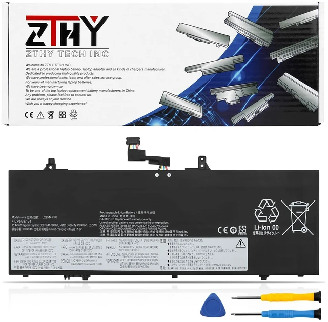 Main image of L22M4PF0 L22C4PF1 Laptop Battery Replacement for Lenovo Yoga Slim 6-14APU8 6-14IAP8 6-14IRH8 6-14IRP8 7-14IMH9 7-14IRP8 Series 5B11J63614 5B11N45328 L22C4PF0 L22D4PF0 L22D4PF1 L22M4PF1 15.44V 60Wh