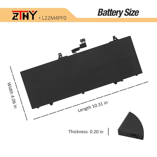 Alt view image 7 of 7 - L22M4PF0 L22C4PF1 Laptop Battery Replacement for Lenovo Yoga Slim 6-14APU8 6-14IAP8 6-14IRH8 6-14IRP8 7-14IMH9 7-14IRP8 Series 5B11J63614 5B11N45328 L22C4PF0 L22D4PF0 L22D4PF1 L22M4PF1 15.44V 60Wh