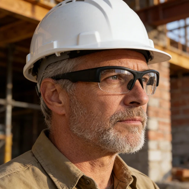 Alt view image 5 of 7 - 5BC Bluetooth safety glasses for work audio smart glasses headphones with mic, Clear Lens