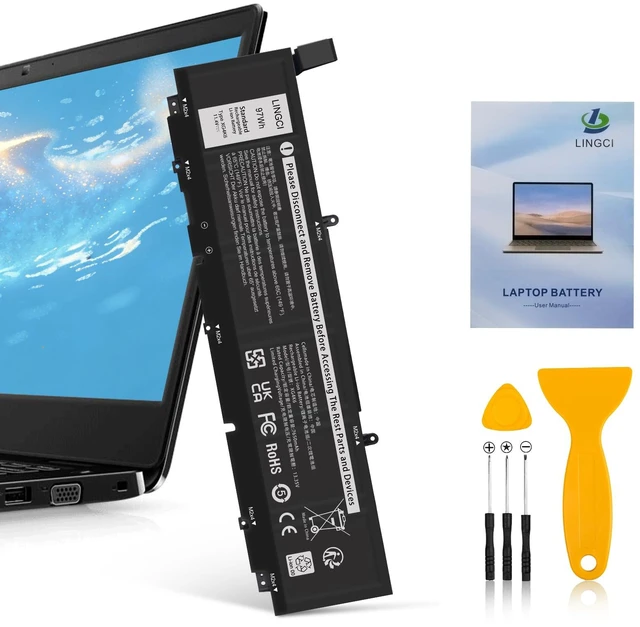 Main image of XG4K6 Replacement Battery for Dell Precision 5750 5760 5770 XPS 17 9700 9710 9720 9730 Series Notebook P92F001 P92F002 P92F003 01RR3 F8CPG -11.4V 97Wh