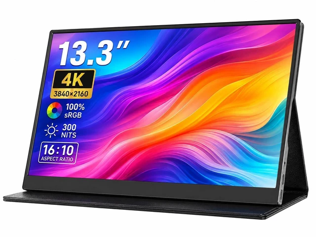 Main image of 13.3Inch Portable Monitor, 60Hz, 100% sRGB, FHD 4K(3840×2160) 13.3-inch, 60Hz, 100% sRGB, FHD 4K, Compatible with PS4, PS3, Xbox One, Switch, Laptops, and Other Devicesortable monitor