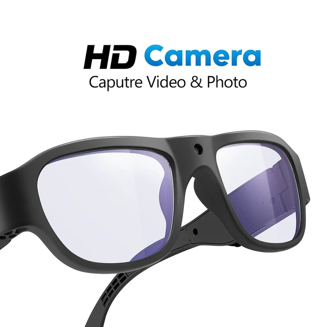 Alt view image 3 of 7 - Smart Glasses with Camera, Photochromic UV400 Z87.1 Camera Sunglasses 1080P HD Camera Glasses, RecordWhileCharging, Water Resistant, HandsFree for Daily & Indoor Outdoor Activities, Unisex