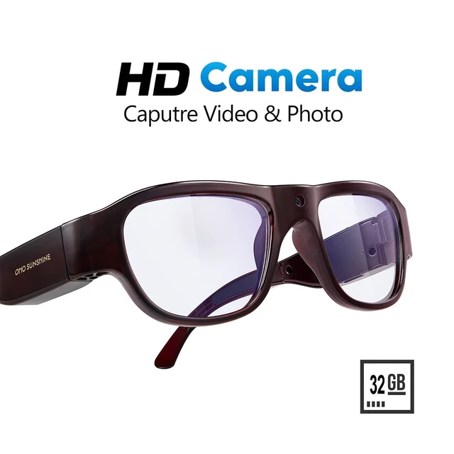 Alt view image 2 of 7 - Smart Glasses with Camera, Photochromic UV400 Z87.1 Camera Sunglasses 1080P HD Camera Glasses, RecordWhileCharging, Water Resistant, HandsFree for Daily & Indoor Outdoor Activities, Unisex