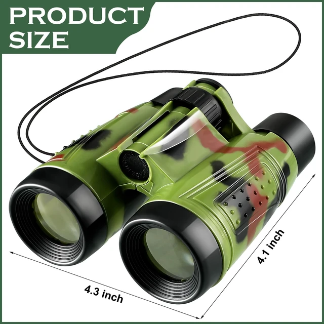 Alt view image 2 of 6 - 50 Pack Mini Binoculars Toys with Neck Strap for Kids, Camouflage Small Compact Toy Binoculars for Outdoor Exploration Bird Watching Camping Hiking, Bulk Party Favors Classroom Activities