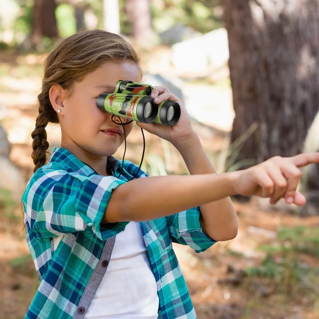 Alt view image 4 of 6 - 50 Pack Mini Binoculars Toys with Neck Strap for Kids, Camouflage Small Compact Toy Binoculars for Outdoor Exploration Bird Watching Camping Hiking, Bulk Party Favors Classroom Activities
