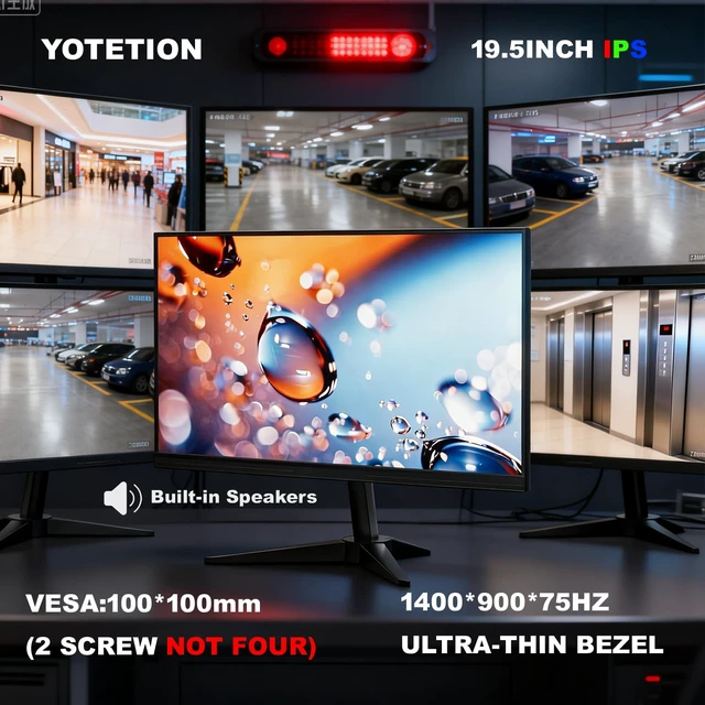 Alt view image 2 of 7 - 19.5-inch Professional HD Monitor (1440 x 900), 75Hz Refresh Rate with Audio, Visual Protection Technology, Blue Light Filter and Flicker-Free Technology (HDMI and VGA Ports)