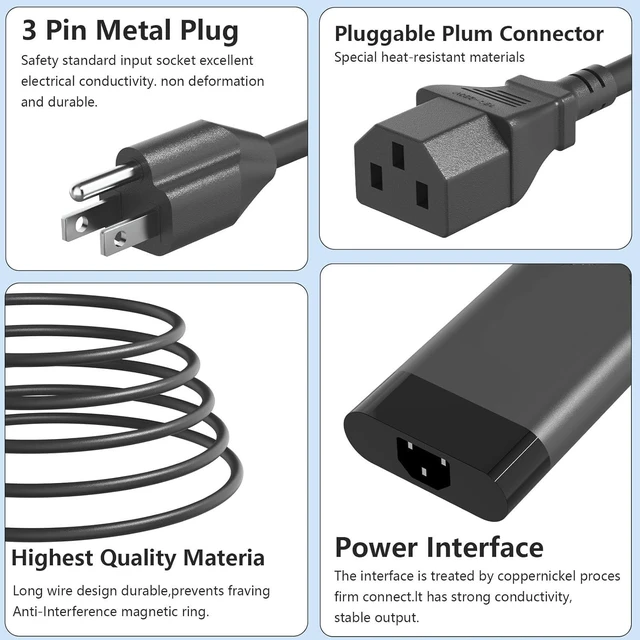 Alt view image 4 of 7 - New 230W Laptop Charger Compatible with HP TPN-LA10 L38011-001 Omen 15 16 Victus 16 Zbook Fury 16 G9 G11 G8 G10 19.5V 11.8A Gaming Laptop Adapter Power Cord 4.5mm Blue Tip