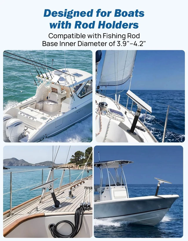 Alt view image 6 of 6 - Rod Holder Mount for Starlink Mini Marine-Grade Dual Locking System Mount for Satellite Dish for Boats, Yachts, Sailboats, Trawlers & RVs