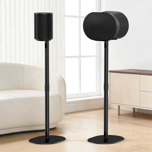 Main image of Speaker Stands for Sonos Era 100 & Era 300, 26-43 Height Adjustable Floor Stand, Dual-Mount Base Surround Sound Speaker Mount with Cable Management for Home Theater, Pair (2 Pack)