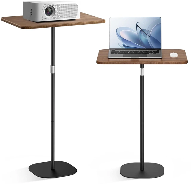 Main image of Portable Laptop Floor Stand, Bedside/Sofa Table with Height Adjustable 18''~47'', Stylish Movable Workstation Floor Standing Desk for Office, Meeting Room, Living Room Easy Assembly, Black