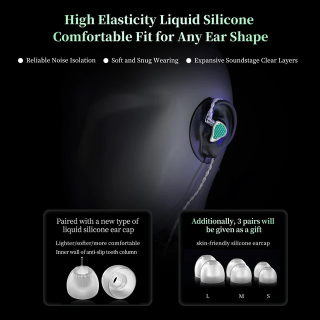 Alt view image 4 of 7 - ZAS Pro 8-Driver Hybrid IEM, 7BA+1DD in Ear Monitor No Mic Clear Sound Deep Bass Noise Isolation IEM, Comfort Secure Fit, Detachable Cable for Musicians Audiophiles (White)