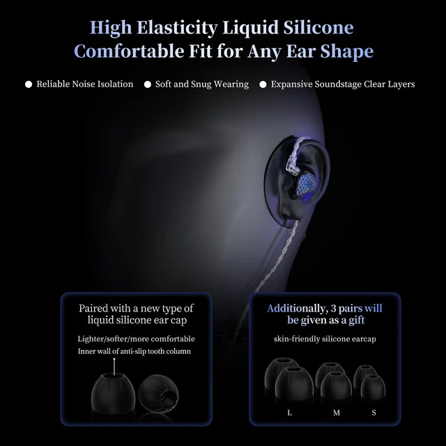 Alt view image 6 of 7 - ZAS Pro 7BA+1DD IEM - HiFi in-Ear Monitor for Musicians Hybrid driver, 3.5mm wired, noise isolation, detachable cable, clear in all frequency, for stage/studio/audiophile