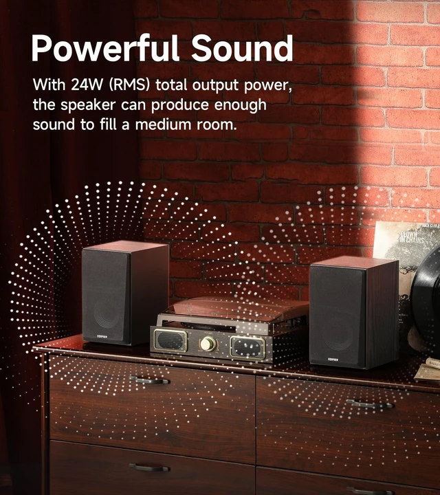 Alt view image 2 of 7 - R990BT 2.0 Active Multimedia Speakers - Bluetooth Bookshelf Speakers - Powered Studio Monitor Speaker - MDF Enclosure - 24W RMS (Pair)