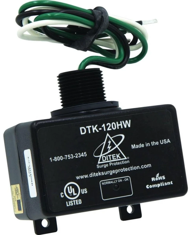 Main image of DTK-120HW 0-400 HZ Frequency, 1 MS Response TIME, 120 VAC, 20 AMP, LED Indication, SPD Type 1, Surge Protector, UL1449 Listed