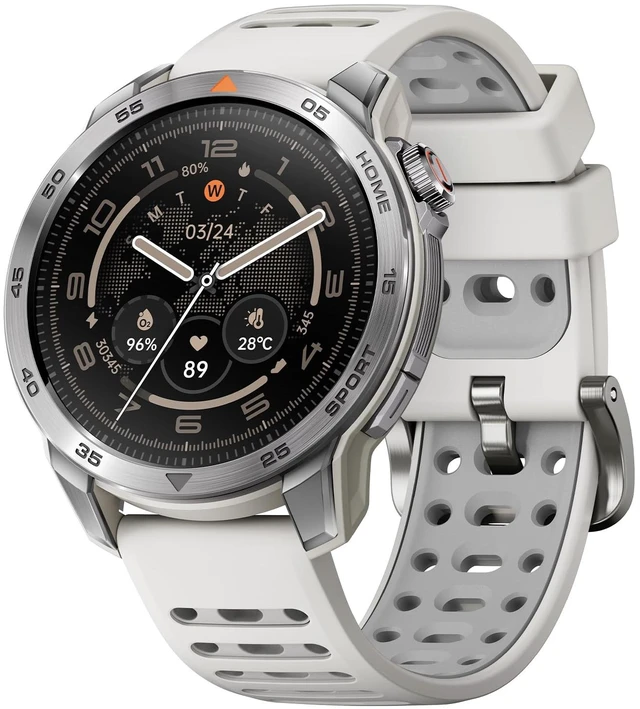 Main image of GS Pro2 GPS Running Smartwatch with Dual Band GPS, 48mm, Light Beige Built-in Training Plans, 1.43 AMOLED, 20-Day Battery, 150+ Workout Modes, Heart Rate Tracking, 5ATM Waterproof