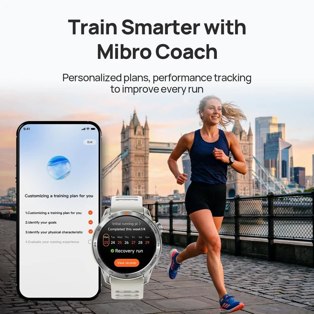 Alt view image 3 of 7 - GS Pro2 GPS Running Smartwatch with Dual Band GPS, 48mm, Light Beige Built-in Training Plans, 1.43 AMOLED, 20-Day Battery, 150+ Workout Modes, Heart Rate Tracking, 5ATM Waterproof