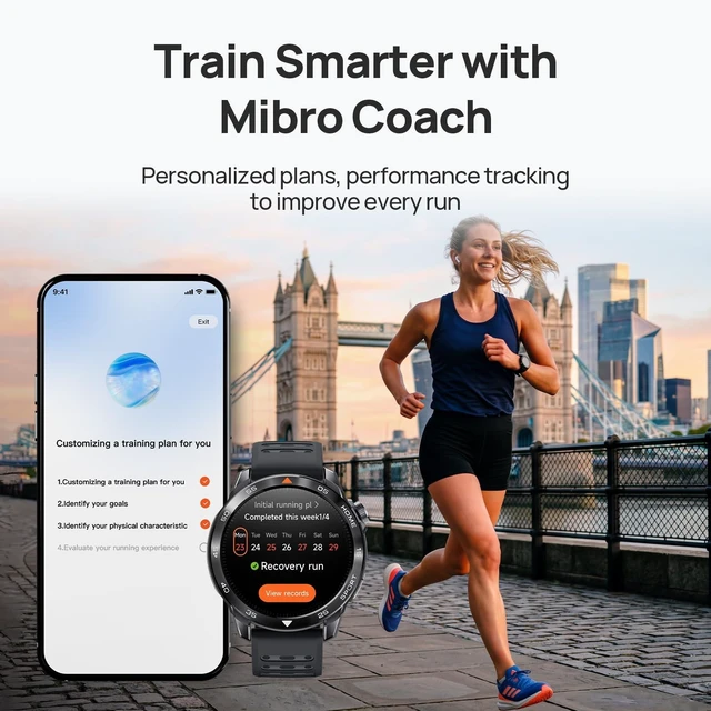 Alt view image 3 of 7 - GS Pro2 GPS Running Smartwatch with Dual Band GPS, 48mm, Dark Gray Built-in Training Plans, 1.43 AMOLED, 20-Day Battery, 150+ Workout Modes, Heart Rate Tracking, 5ATM Waterproof