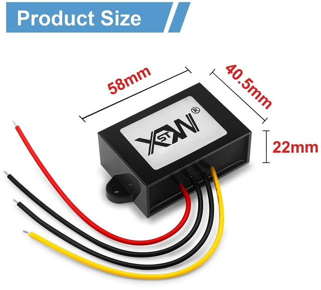 Alt view image 3 of 7 - DC DC Stabilizer 9V-36V to 12V Boost Buck Converter 2A 24W Waterproof Automatic Voltage Regulator 12V Volt Transformer Module for Golf Cart Car Audio Solar Power System LCD TV LED Display Screen