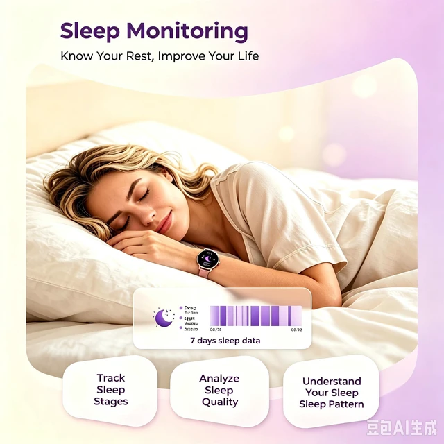 Alt view image 3 of 7 - Smart Watches for Women, 1.27" Fitness Watch for Android/iPhone, Two Bands