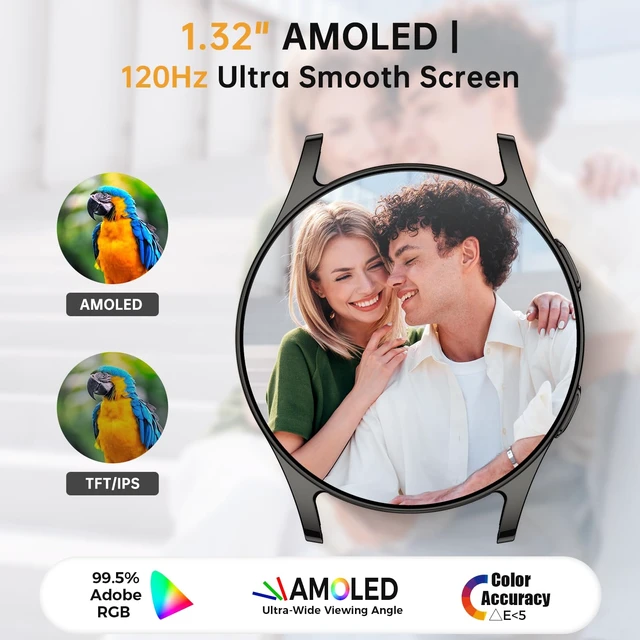 Alt view image 4 of 7 - Smart Watch for Women, 1.32" AMOLED Smartwatch with AI Voice Assistant & Translator, Fitness Tracker with Heart Rate Sleep SpO2 Monitor, Bluetooth Call, 153 Sports, IP68, iOS Android