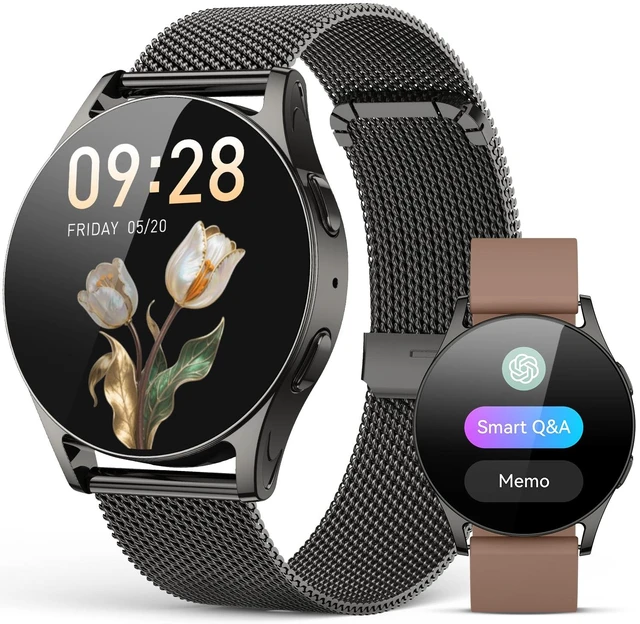 Main image of Smart Watch for Women, 1.32" AMOLED Smartwatch with AI Voice Assistant & Translator, Fitness Tracker with Heart Rate Sleep SpO2 Monitor, Bluetooth Call, 153 Sports, IP68, iOS Android