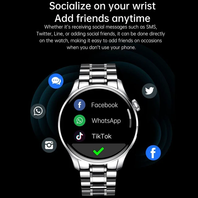 Alt view image 3 of 7 - Smart Watches Men Women, Bluetooth Calls, Heart Rate Sleep Monitor,IP67 Waterproof Fitness Tracker, Black Stainless Steel Watches for Android & iOS (B-Silver)