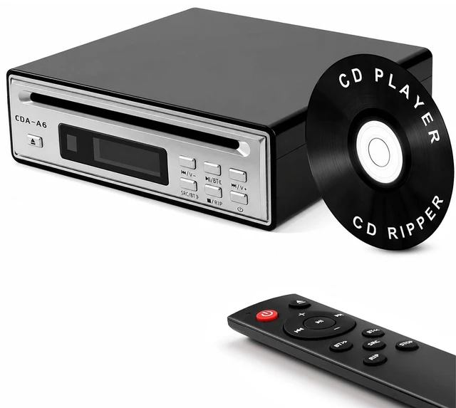 Main image of Portable CD Player for Home, CD Ripper, Desk Audio CD Players, CD Player for Soundbar, with Optical and AUX 3.5mm Output